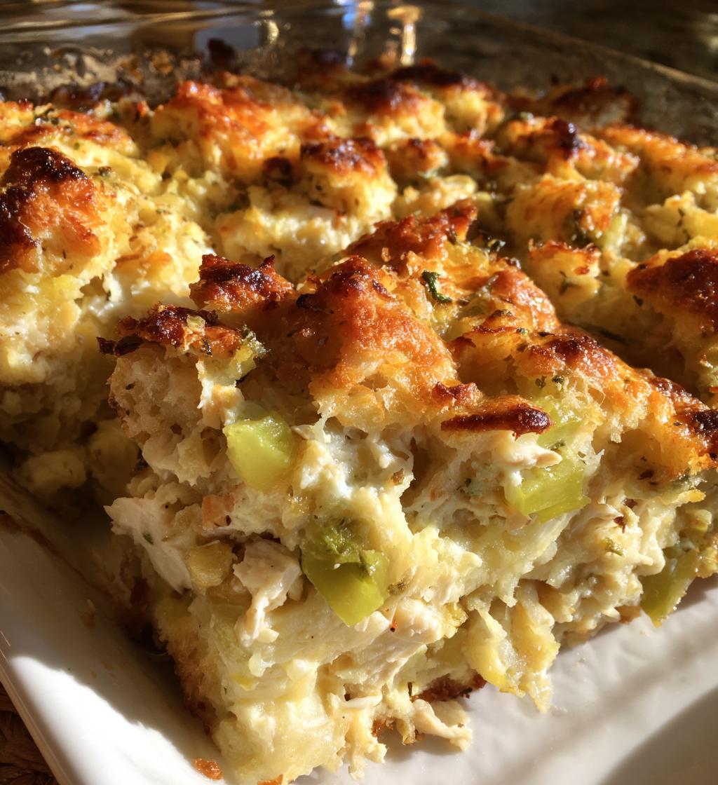 savory chicken and dressing casserole