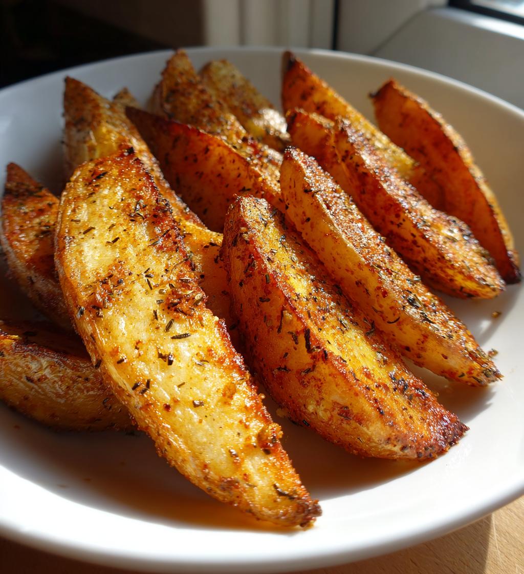 seasoned baked potato wedges