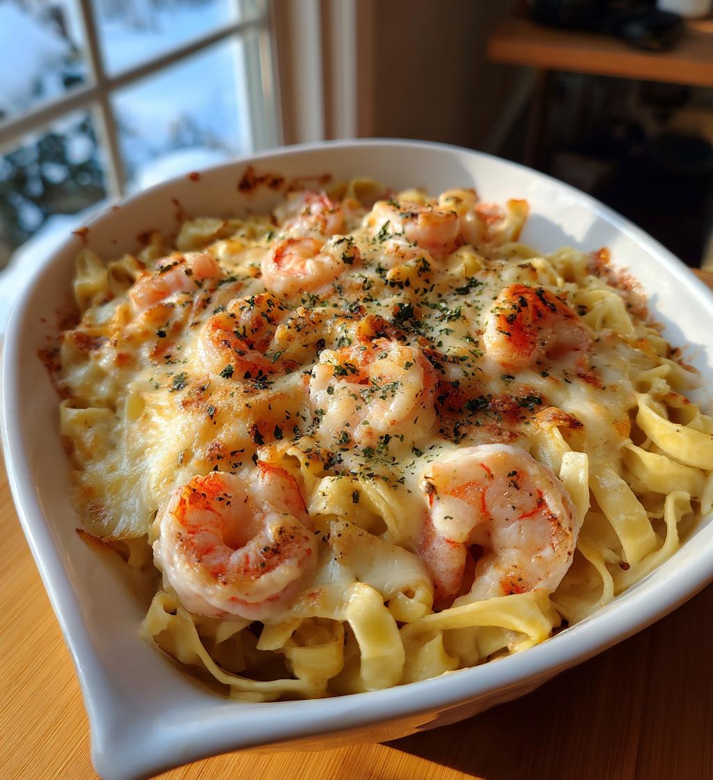 shrimp alfredo bake recipe