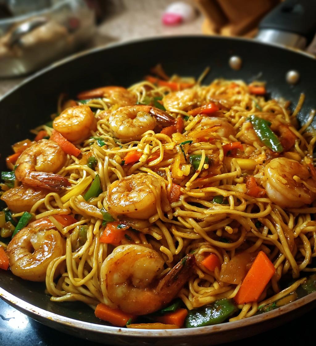 shrimp lo mein