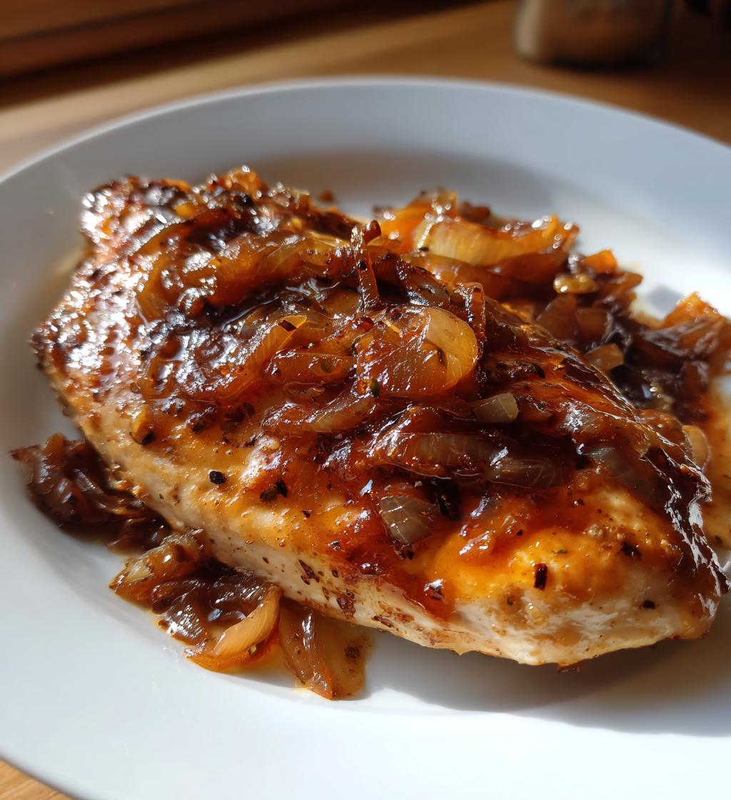 skillet chicken in onion sauce