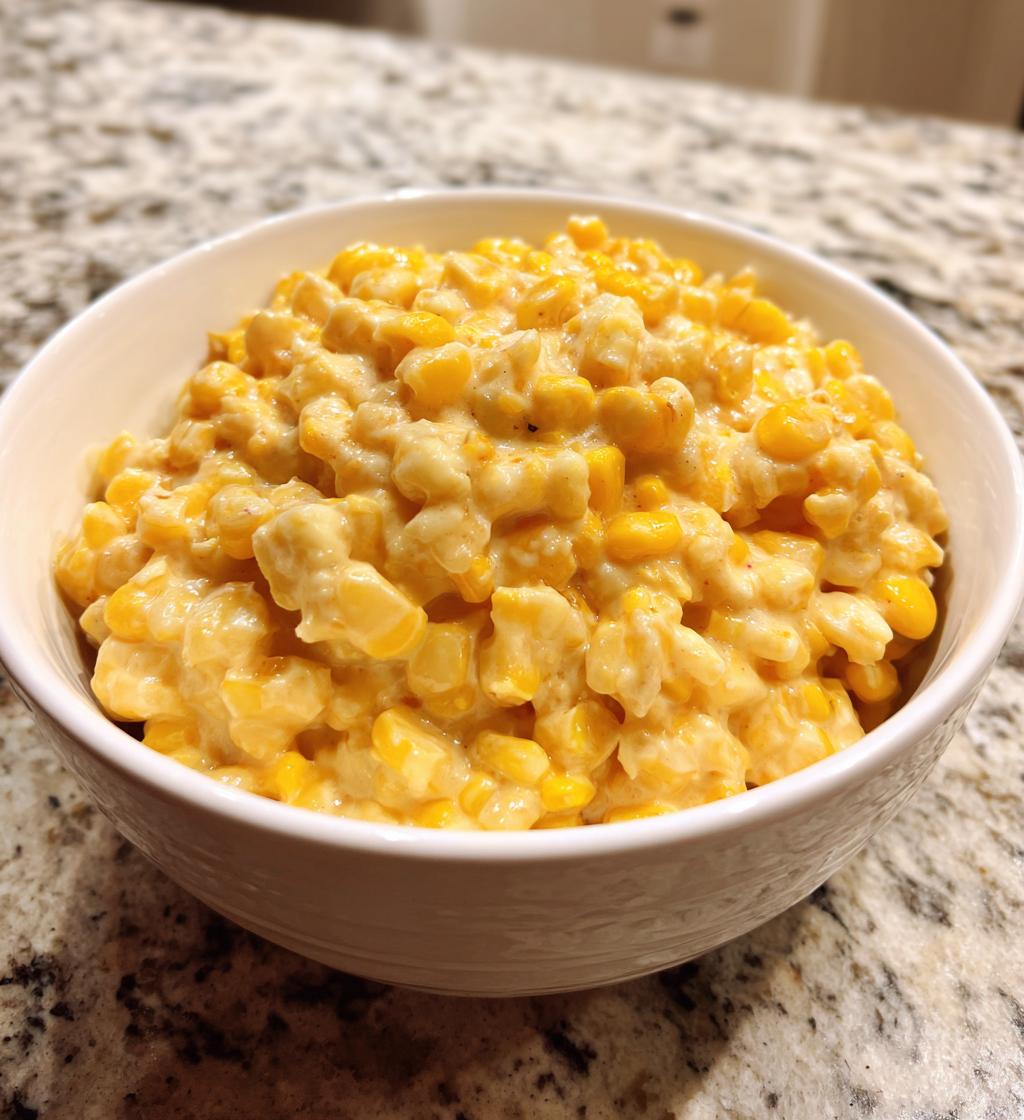 slow cooker cheddar corn