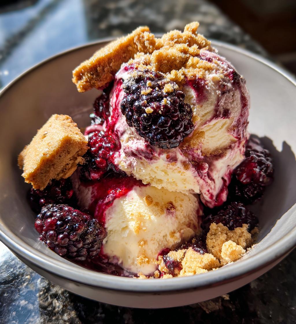 southern blackberry cobbler ice cream