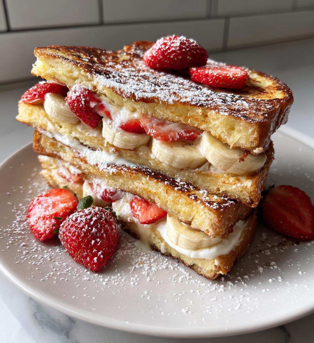 strawberry banana cheesecake stuffed french toast recipe