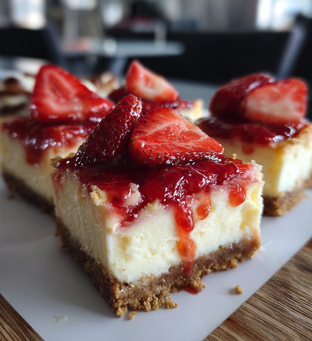 strawberry cheesecake bars