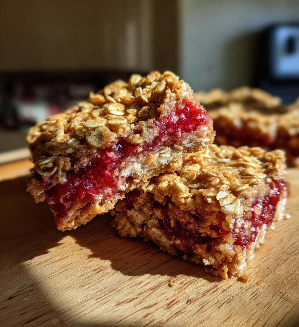 strawberry oatmeal bars