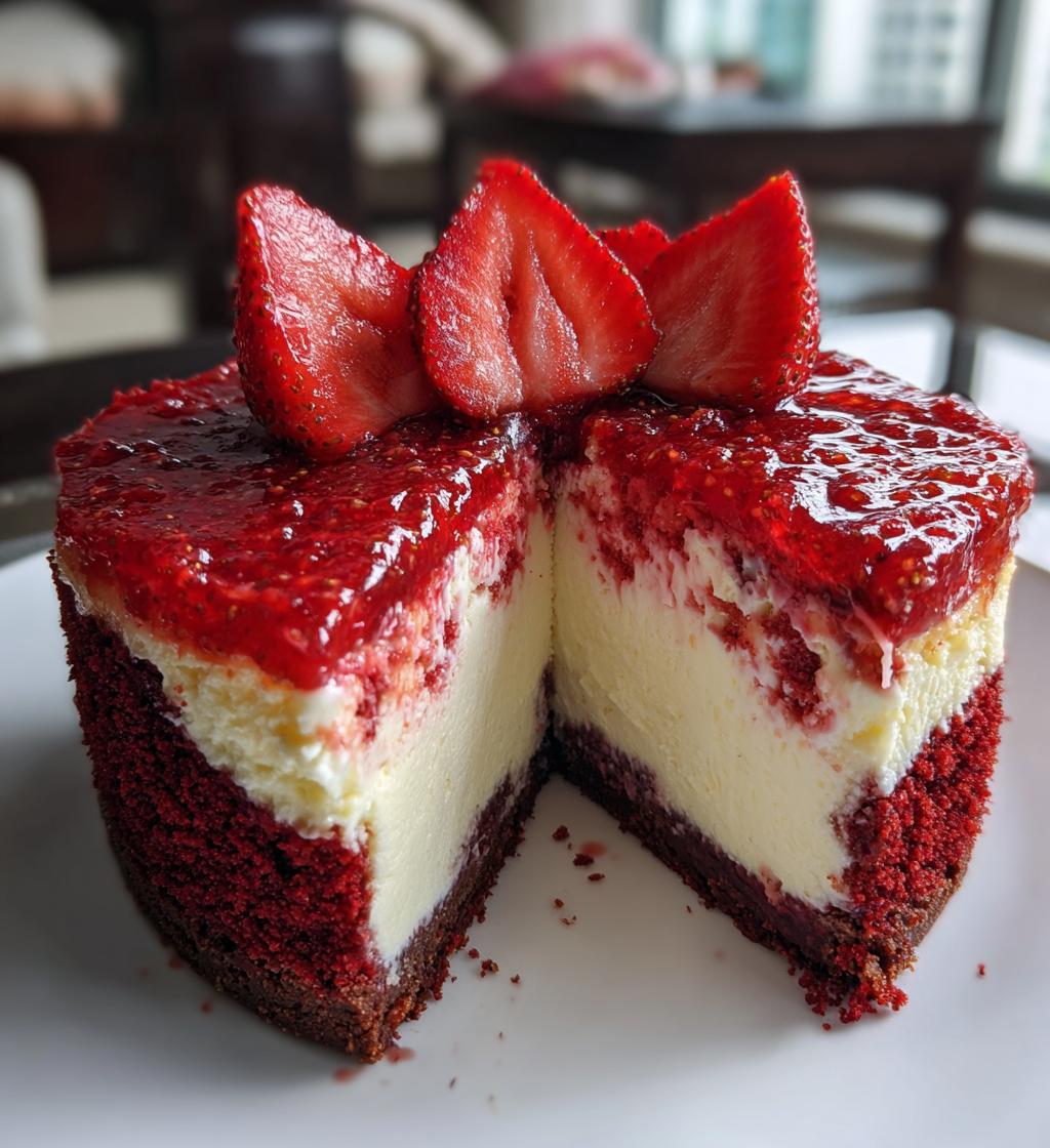 strawberry red velvet cheesecake recipe