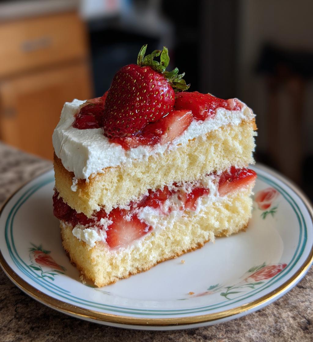 strawberry shortcake cheesecake cake
