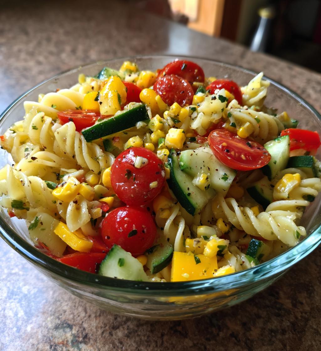summer vegetable pasta salad