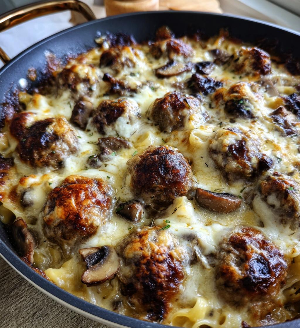 swedish meatball noodle bake