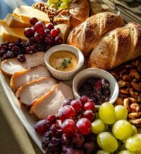 thanksgiving charcuterie board turkey