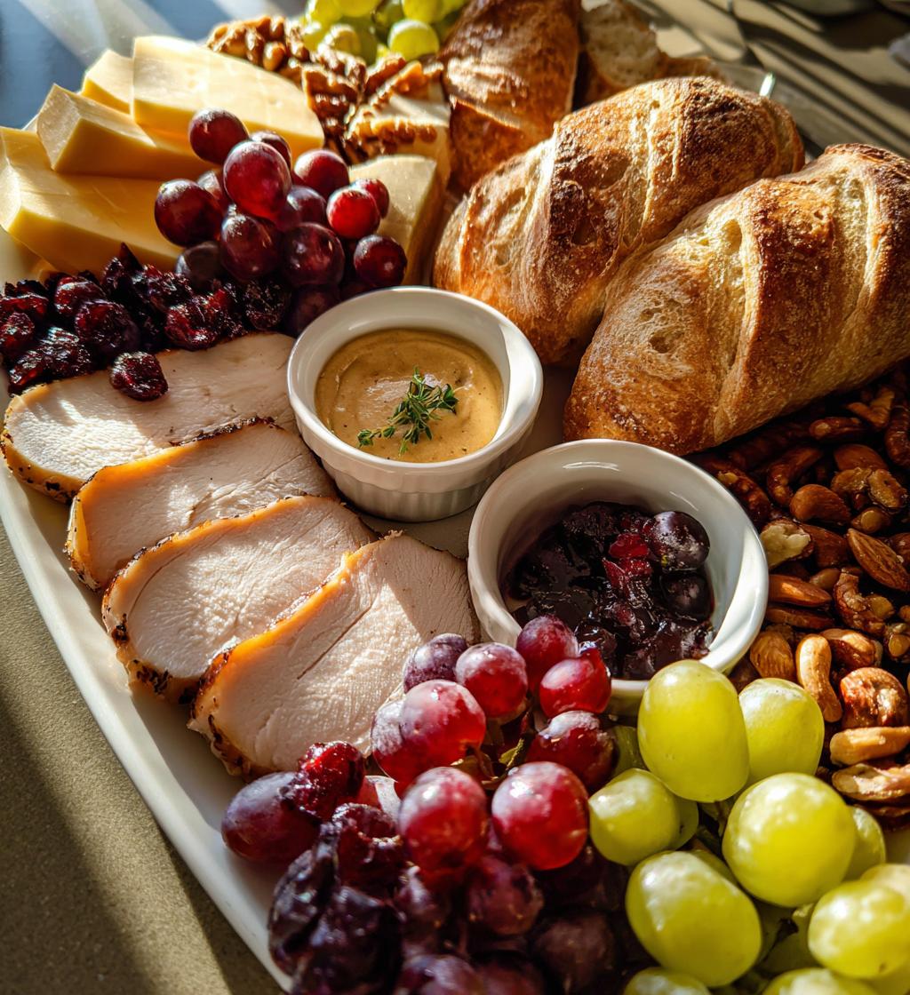 thanksgiving charcuterie board turkey