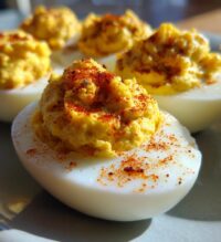 thanksgiving deviled eggs turkey
