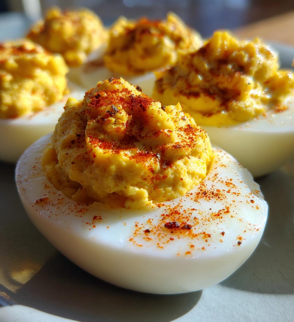 thanksgiving deviled eggs turkey