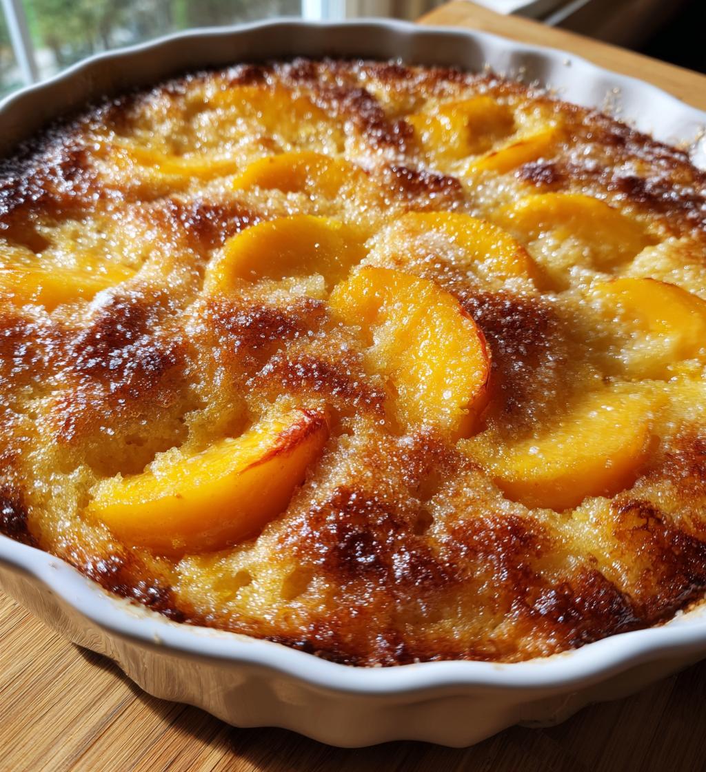 the easiest southern peach cobbler