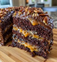 turtle caramel cake 2