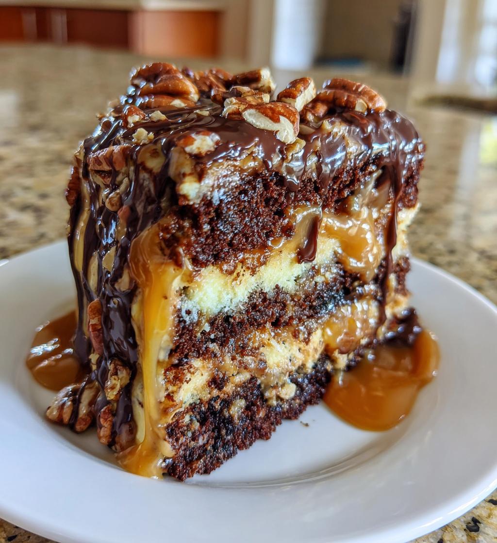 turtle caramel cake