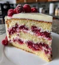 white chocolate raspberry cake