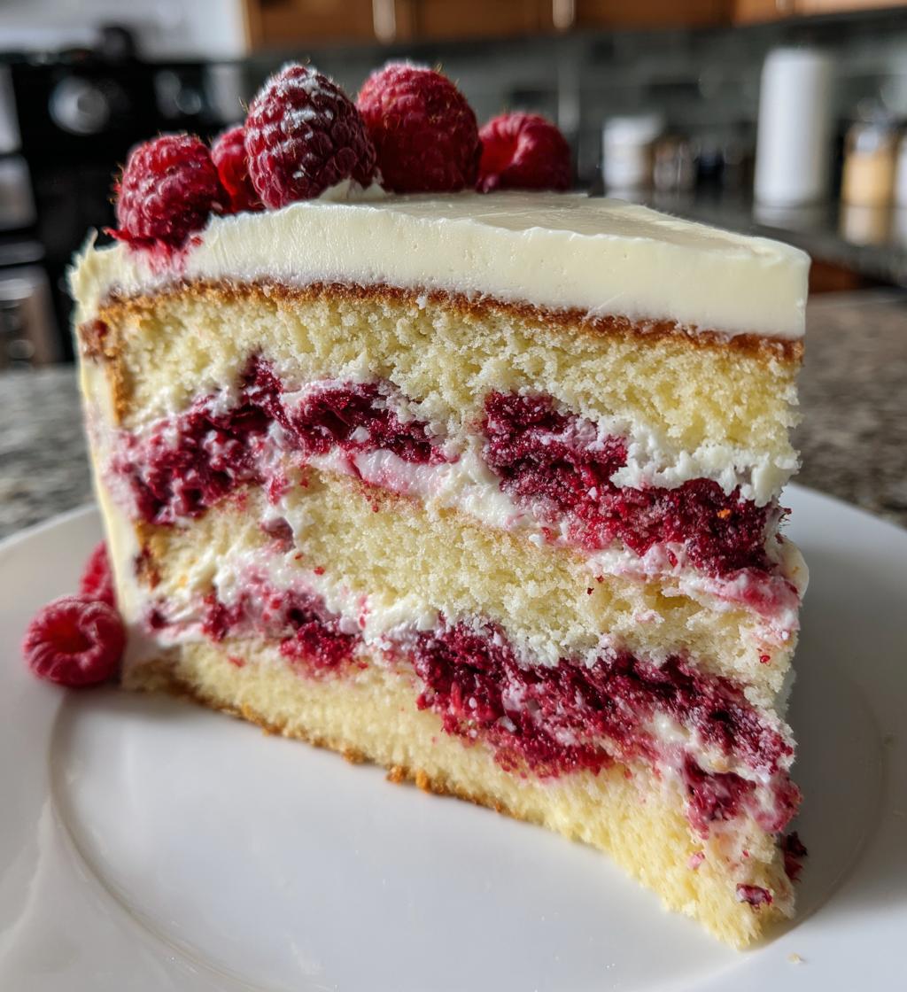 white chocolate raspberry cake