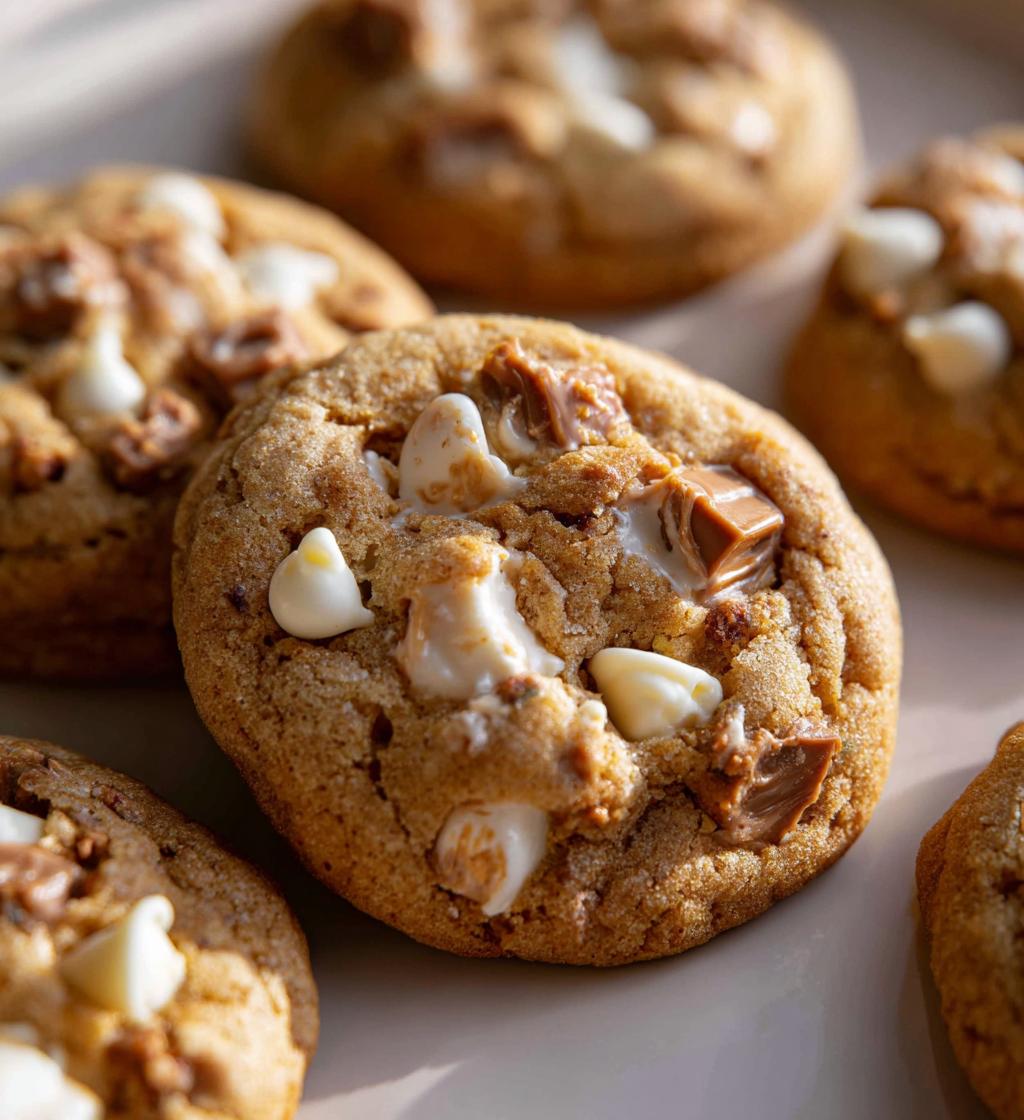 white chocolate reeses cheesecake cookies
