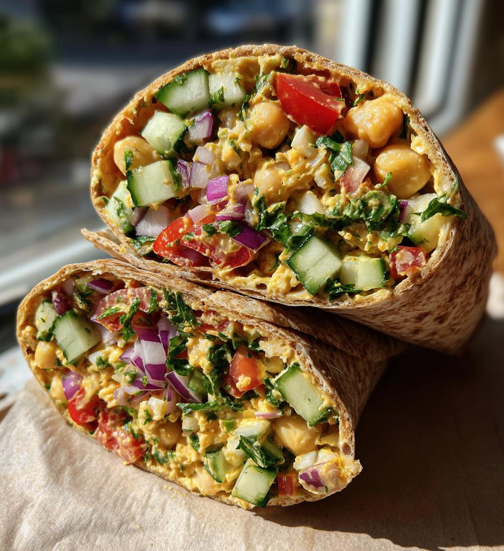 chickpea salad wrap