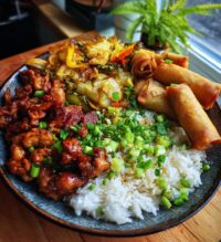 chinese new year food setup