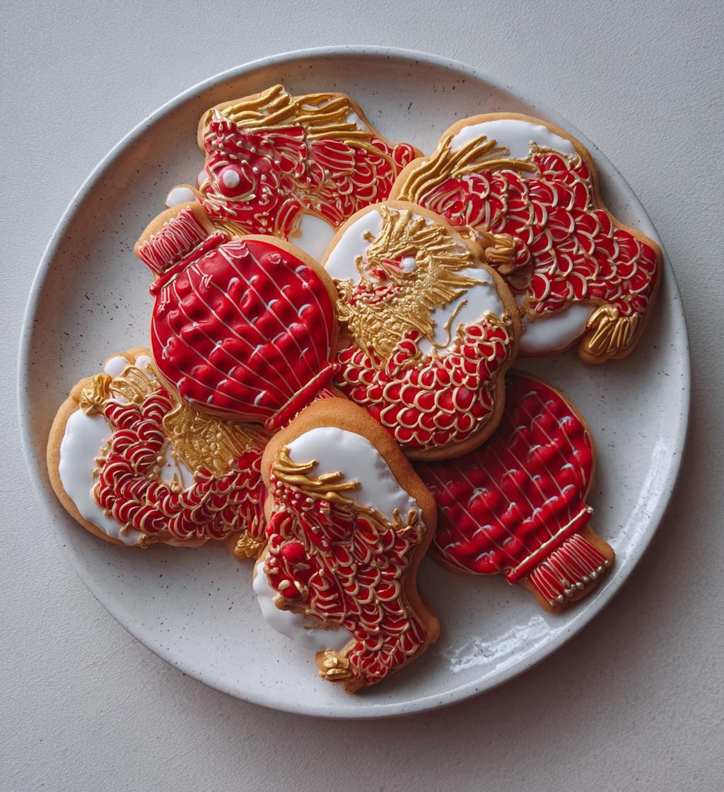 chinese new year themed cookies