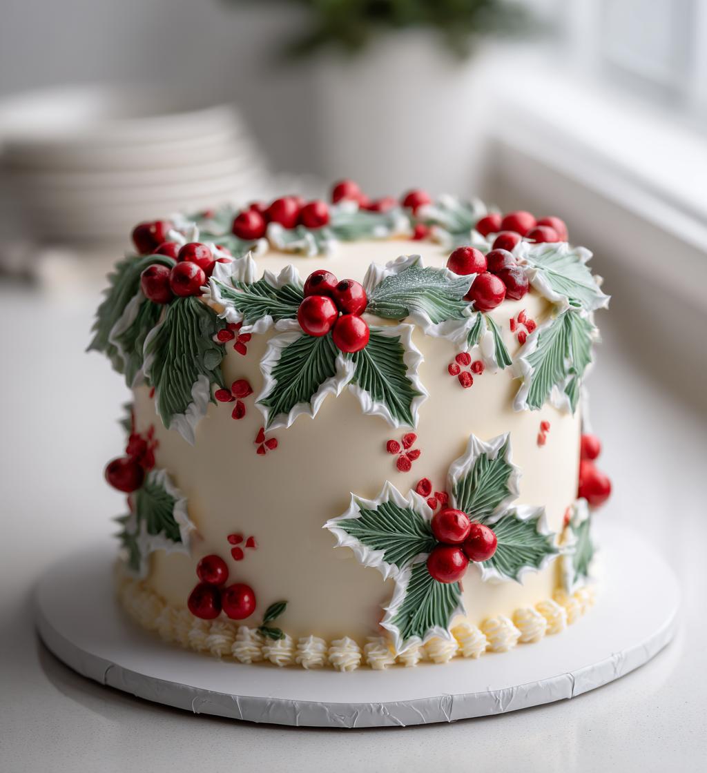 christmas cake decor