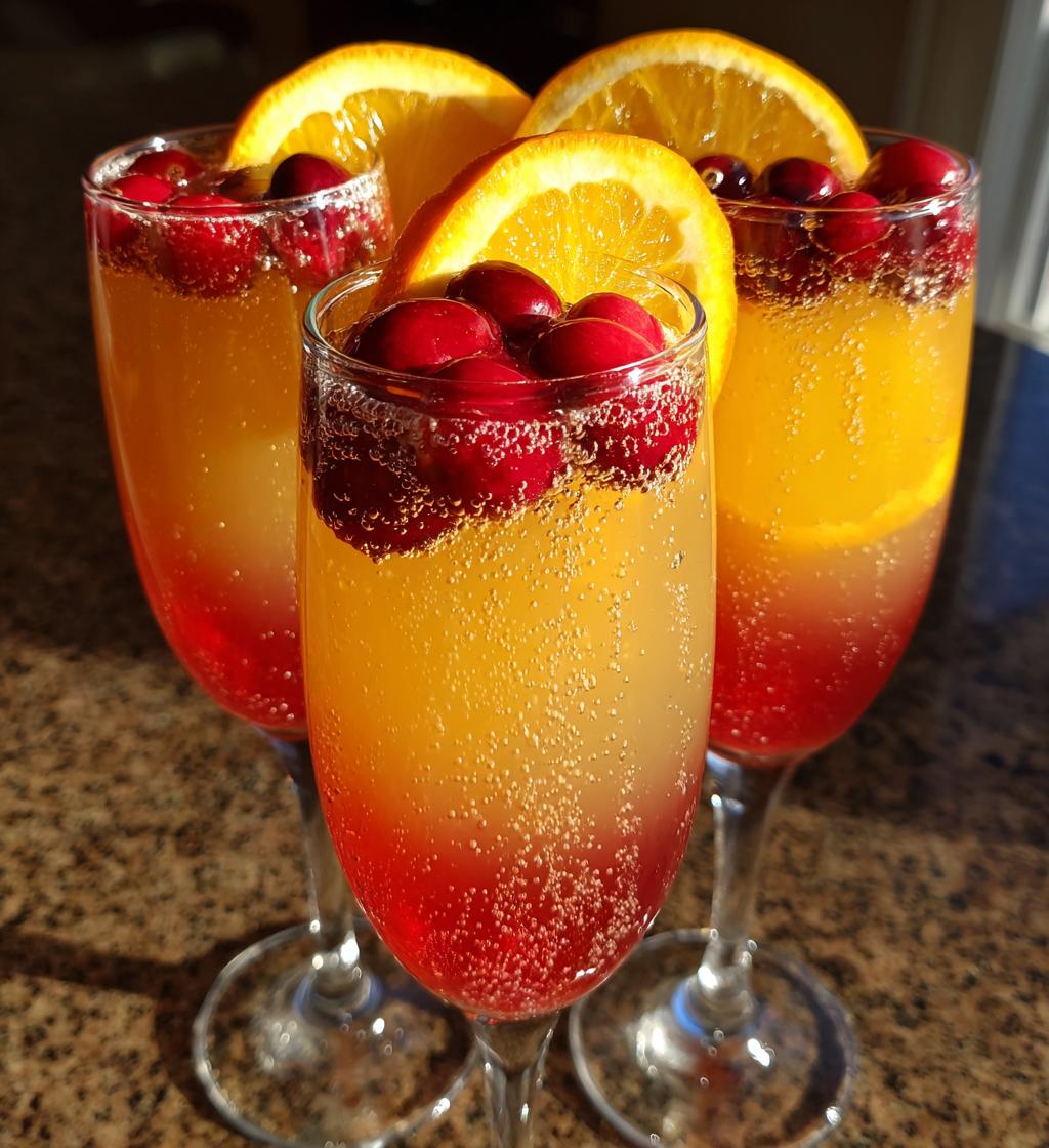 christmas champagne cocktails