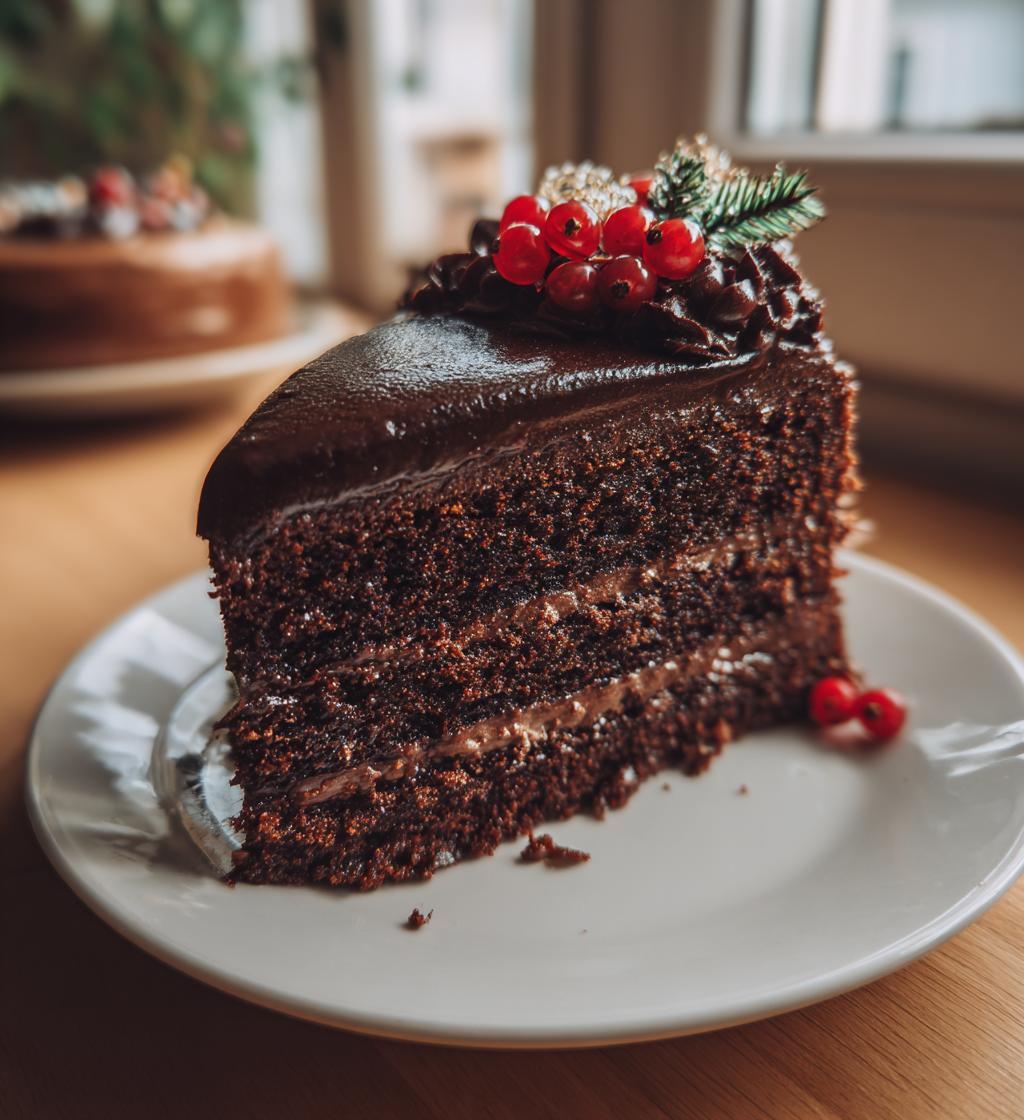 christmas chocolate cake