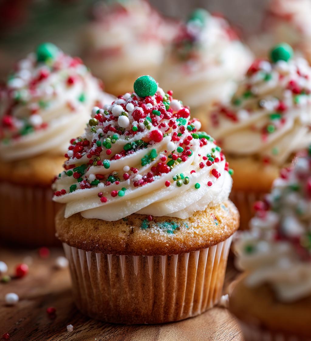 christmas cupcake cake