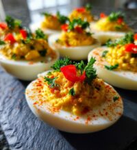 christmas deviled eggs