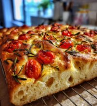 christmas foccacia bread