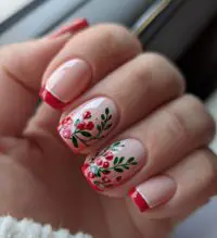 christmas french tip