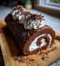 christmas log cake