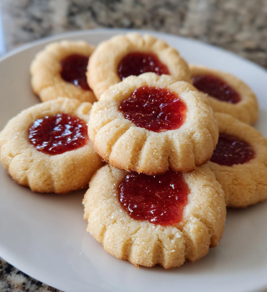 christmas thumbprint cookies