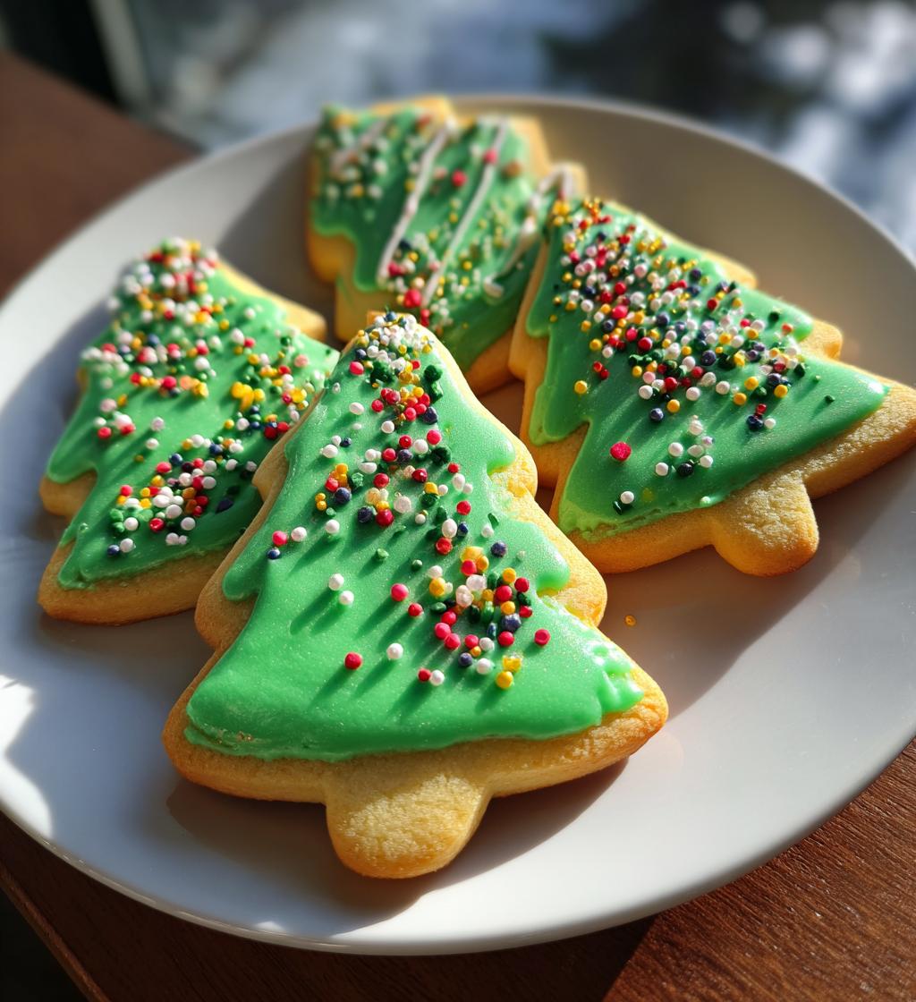 christmas tree cookies decorated