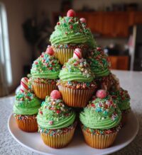 christmas tree cupcake cake