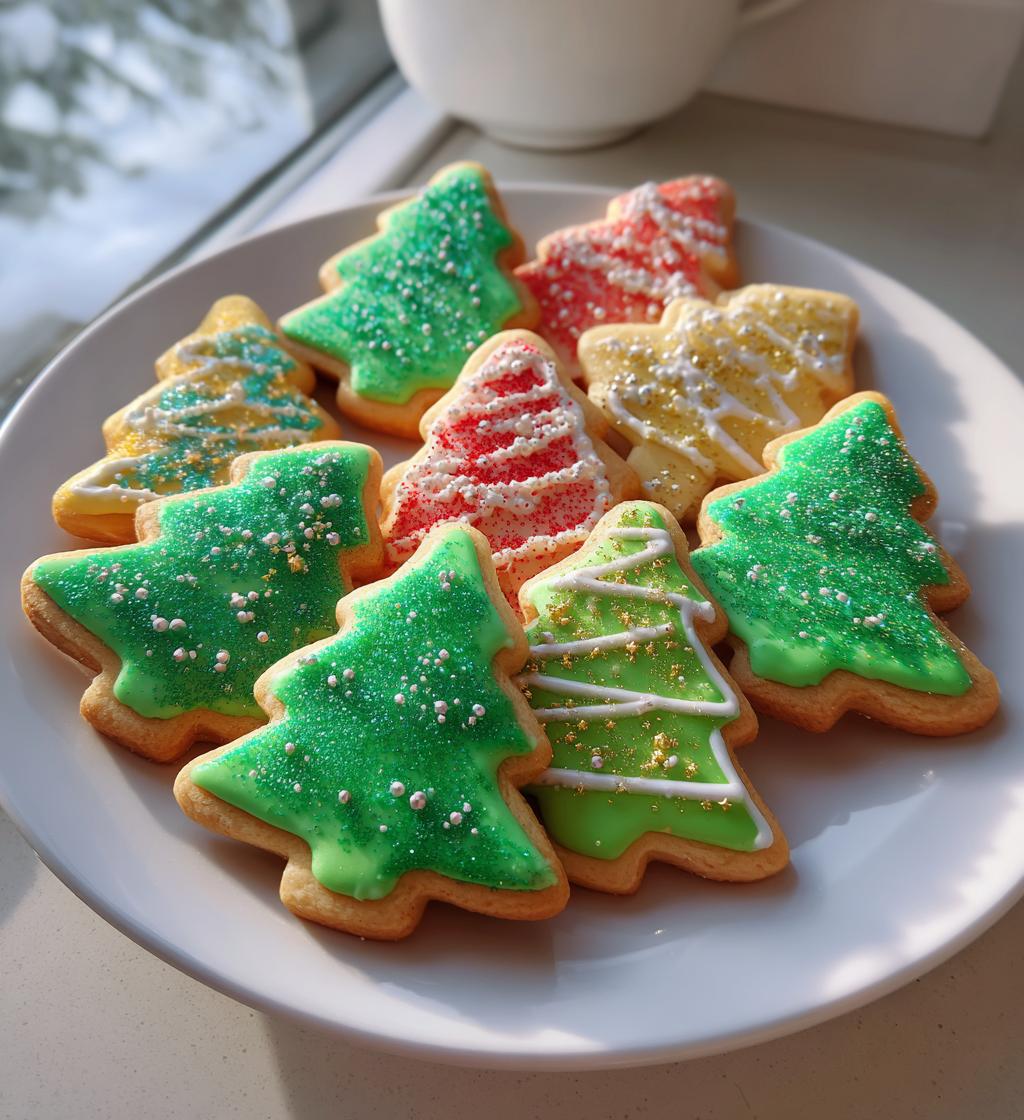 christmas tree sugar cookies