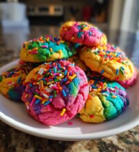 colorful new year cookies