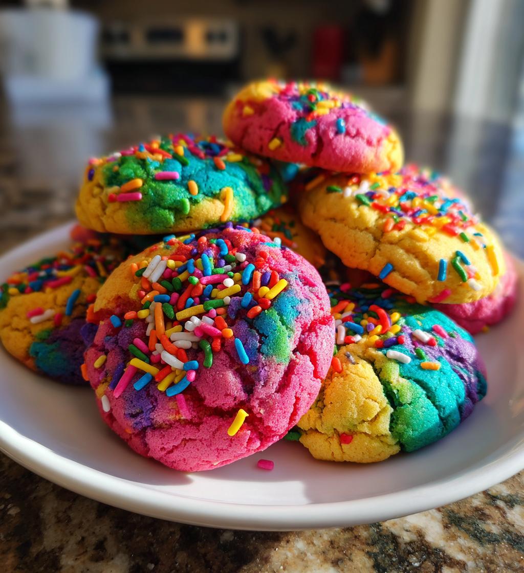 colorful new year cookies