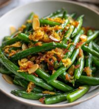 green beans almondine
