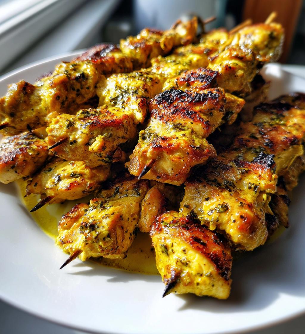 green curry chicken skewers