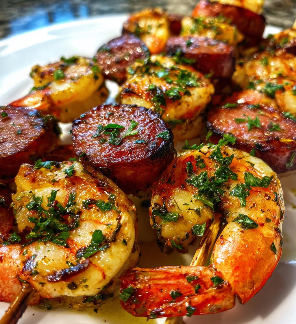 grilled shrimp and sausage