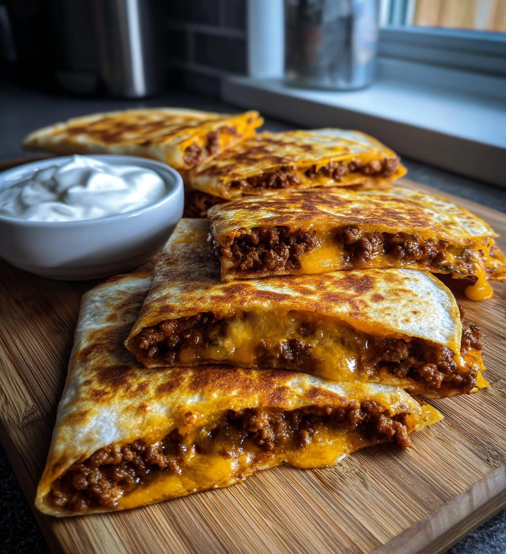 ground beef quesadillas
