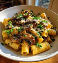 mushroom rigatoni