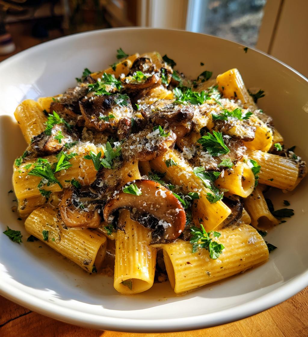 mushroom rigatoni