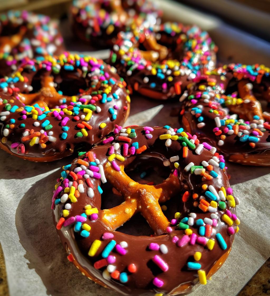 new years chocolate covered pretzels