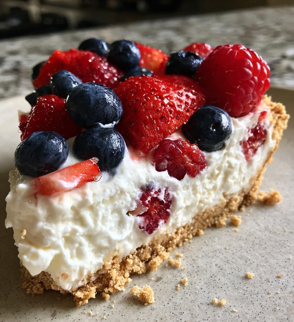 no bake berry cream pie
