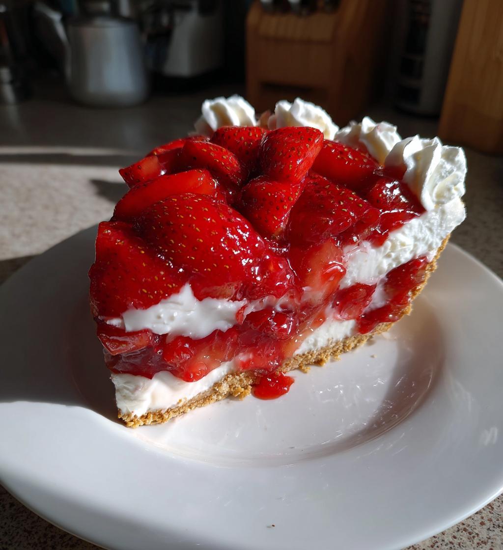 no bake strawberry jello pie